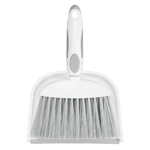 NACENA Small Dustpan and Brush Set, Mini Broom and Dustpan, White & Gray NACENA Small Dustpan and Brush Set, Mini Broom and Dustpan, White & Gray