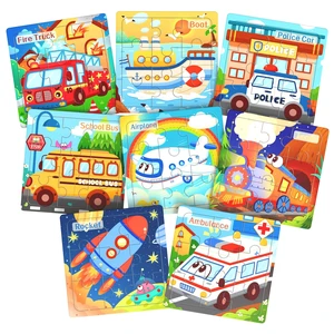 Zeoddler Wooden Puzzles for Toddlers, Kids 3-5, 8 Pack Vehicle Jigsaw Puzzles, 9 Pieces, Preschool Learning Activities & Educational Toys, Gift for Boys Girls Zeoddler Wooden Puzzles for Toddlers, Kids 3-5, 8 Pack Vehicle Jigsaw Puzzles, 9 Pieces, Preschool Learning Activities & Educational Toys, Gift for Boys Girls