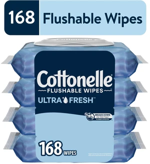 Cottonelle Ultra Fresh Flushable Wet Wipes, 4 Flip-Top Packs Cottonelle Ultra Fresh Flushable Wet Wipes, 4 Flip-Top Packs