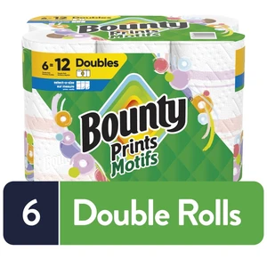 Bounty Select-A-Size Print Paper Towels, 6 Double Rolls, 82 Sheets Per Roll Bounty Select-A-Size Print Paper Towels, 6 Double Rolls, 82 Sheets Per Roll
