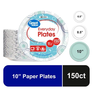 Great Value Disposable Paper Plates 10Inch 150 Count Great Value Disposable Paper Plates 10Inch 150 Count