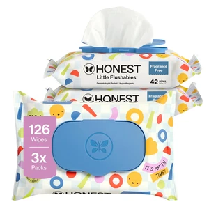 The Honest Company Little Flushables Plant-Based Wipes, 126 Count, Hypoallergenic, Flushable The Honest Company Little Flushables Plant-Based Wipes, 126 Count, Hypoallergenic, Flushable