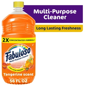 Fabuloso 2X Multi-Purpose Cleaner, No Rinse Floor Cleaner, Tangerine Scent, 56 fl oz Fabuloso 2X Multi-Purpose Cleaner, No Rinse Floor Cleaner, Tangerine Scent, 56 fl oz