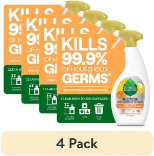Seventh Generation Disinfectant Spray All Purpose Cleaner Lemongrass Citrus, 26 fl oz, 4 Pack Seventh Generation Disinfectant Spray All Purpose Cleaner Lemongrass Citrus, 26 fl oz, 4 Pack