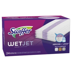 Swiffer Wet Jet Mop Cleaning Pads Refill, 24 Count, for Wood, Laminate & Tile Floors Swiffer Wet Jet Mop Cleaning Pads Refill, 24 Count, for Wood, Laminate & Tile Floors