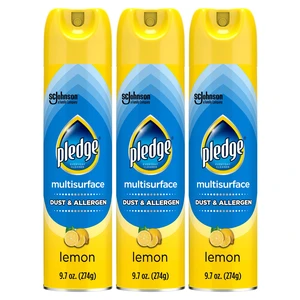 Pledge Clean It Dust & Allergen Multisurface Cleaner Spray, Lemon Scent, 9.7oz, 3 Count Pledge Clean It Dust & Allergen Multisurface Cleaner Spray, Lemon Scent, 9.7oz, 3 Count