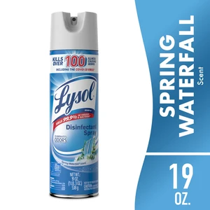 Lysol Disinfectant Spray Spring Waterfall, 19 oz, Sanitizing and Antibacterial Bathroom Deodorizer Lysol Disinfectant Spray Spring Waterfall, 19 oz, Sanitizing and Antibacterial Bathroom Deodorizer