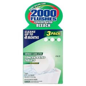 2000 Flushes Concentrated Bleach Automatic Toilet Bowl Cleaner, 3.5oz (3-Pack) 2000 Flushes Concentrated Bleach Automatic Toilet Bowl Cleaner, 3.5oz (3-Pack)