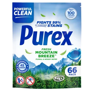 Purex Laundry Detergent Pacs 66 Count Fresh Mountain Breeze Purex Laundry Detergent Pacs 66 Count Fresh Mountain Breeze