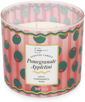 Mainstays Pomegranate Appletini 3-Wick Fragrance Candle with Decorative Wrap 13OZ Mainstays Pomegranate Appletini 3-Wick Fragrance Candle with Decorative Wrap 13OZ