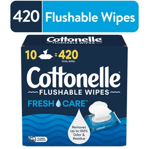 Cottonelle Fresh Care Flushable Wet Wipes 10 Flip-Top Packs Cottonelle Fresh Care Flushable Wet Wipes 10 Flip-Top Packs