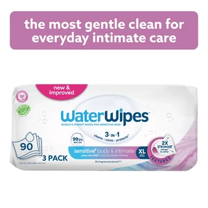 WaterWipes Sensitive Body & Intimate Wipes, 99.9% Water, Unscented, Hypoallergenic Adult Care Wet Wipes, 90 Wipes WaterWipes Sensitive Body & Intimate Wipes, 99.9% Water, Unscented, Hypoallergenic Adult Care Wet Wipes, 90 Wipes
