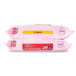 Equate pH Balanced Hypoallergenic Sensitive Feminine Wipes, Fragrance Free, 96 Wipes, 2 Pack Equate pH Balanced Hypoallergenic Sensitive Feminine Wipes, Fragrance Free, 96 Wipes, 2 Pack