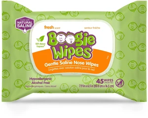 Boogie Wipes Saline Nose Wipes, Hypoallergenic & Alcohol-Free, Fresh Scent, 45 Count Boogie Wipes Saline Nose Wipes, Hypoallergenic & Alcohol-Free, Fresh Scent, 45 Count