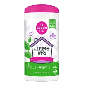 Dapple Baby All-Purpose Cleaning Wipes - 75 Plant-Based Wipes, Lavender Scent Dapple Baby All-Purpose Cleaning Wipes - 75 Plant-Based Wipes, Lavender Scent