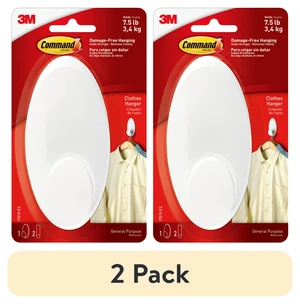 Command Clothes Hanger, Large, White, 2-Pack Command Clothes Hanger, Large, White, 2-Pack