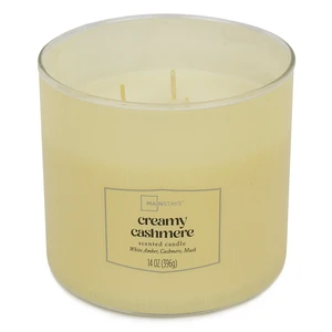 Mainstays Textured Wrapped 3-Wick Candle, Creamy Cashmere, 14 oz Mainstays Textured Wrapped 3-Wick Candle, Creamy Cashmere, 14 oz