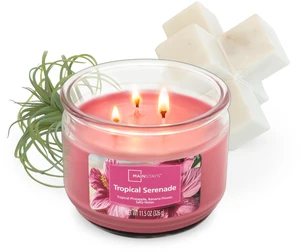 Mainstays Tropical Serenade 3-Wick Scented Glass Jar Candle, 11.5oz Mainstays Tropical Serenade 3-Wick Scented Glass Jar Candle, 11.5oz
