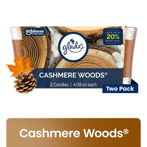 Glade Single Wick Candle Cashmere Woods 8.16oz 2 Count Glade Single Wick Candle Cashmere Woods 8.16oz 2 Count