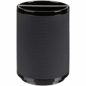 Mainstays Soft Touch Black Plastic Toothbrush Holder for Adults and Kids Mainstays Soft Touch Black Plastic Toothbrush Holder for Adults and Kids