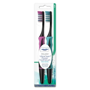 Equate Polaris Deep Cleaning VibraClean Vibrating Toothbrush, Soft, 2 Count Equate Polaris Deep Cleaning VibraClean Vibrating Toothbrush, Soft, 2 Count