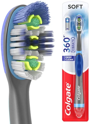 Colgate 360 Vibrate Deep Clean Battery Powered Electric Toothbrush with Soft Bristles, 1 Pack Colgate 360 Vibrate Deep Clean Battery Powered Electric Toothbrush with Soft Bristles, 1 Pack