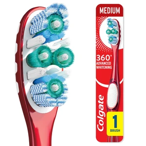 Colgate 360 Advanced Whitening Toothbrush Medium Adult 1 Pack Colgate 360 Advanced Whitening Toothbrush Medium Adult 1 Pack