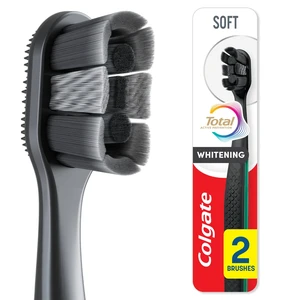 Colgate Total Active Prevention Soft Whitening Toothbrush, Black, 2 Pack Colgate Total Active Prevention Soft Whitening Toothbrush, Black, 2 Pack