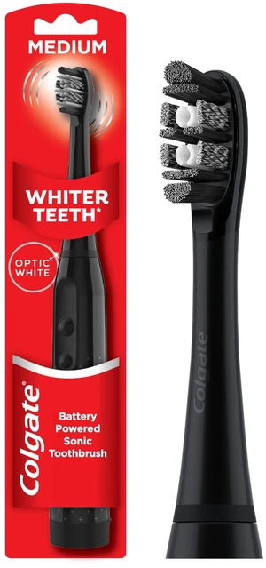 Colgate Optic White Adult Sonic Battery Operated Electric Toothbrush, Medium Colgate Optic White Adult Sonic Battery Operated Electric Toothbrush, Medium