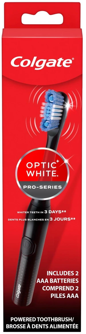 Colgate Optic White Pro Series Sonic Adult Battery Powered Electric Toothbrush, Black Colgate Optic White Pro Series Sonic Adult Battery Powered Electric Toothbrush, Black