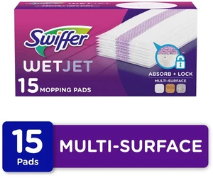 Swiffer Wet Jet Mop Cleaning Pads Refill, Floor Cleaner, 15 Count Swiffer Wet Jet Mop Cleaning Pads Refill, Floor Cleaner, 15 Count