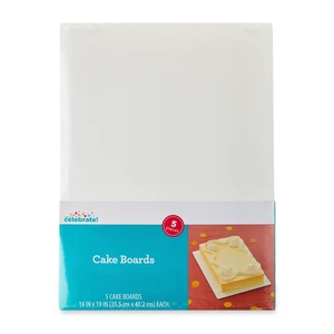 Way To Celebrate 14" x 19" White Paper Cake Boards, 5 Count Way To Celebrate 14" x 19" White Paper Cake Boards, 5 Count