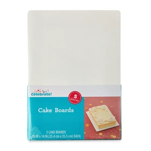 10" x 14" White Paper Cake Boards, 5 Count, by Way To Celebrate 10" x 14" White Paper Cake Boards, 5 Count, by Way To Celebrate