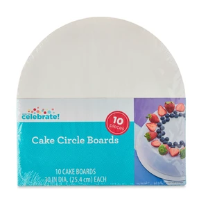 10" White Round Paper Cake Boards, 10 Count, Way To Celebrate 10" White Round Paper Cake Boards, 10 Count, Way To Celebrate