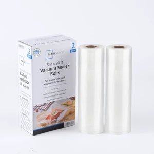 Mainstays Vacuum Sealer Bag Rolls, 2 Count, 8in x 20ft Each, 40ft Total, Food Storage & Sous Vide, Works with All Vacuum Sealer Brands Mainstays Vacuum Sealer Bag Rolls, 2 Count, 8in x 20ft Each, 40ft Total, Food Storage & Sous Vide, Works with All Vacuum Sealer Brands