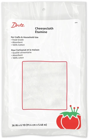 Dritz Cotton Cheesecloth Food Grade 36in x 6 Yards for Crafts, Cheesemaking and Decor Dritz Cotton Cheesecloth Food Grade 36in x 6 Yards for Crafts, Cheesemaking and Decor