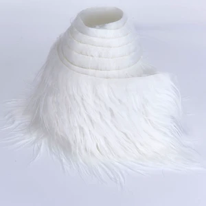 2x60Inch White Faux Fur Fabric Precut Strips, Shaggy Plush Fluffy for Gnome Beard Cosplay Costume Dwarf Decoration 2x60Inch White Faux Fur Fabric Precut Strips, Shaggy Plush Fluffy for Gnome Beard Cosplay Costume Dwarf Decoration