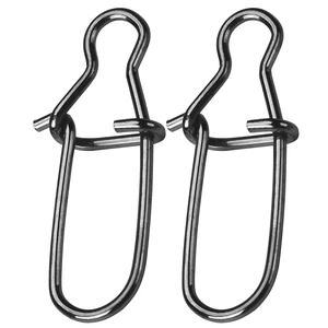 AMYSPORTS Duo Lock Snap Swivel Stainless Quick Change Fishing Snap Clip Solid Black Nickel 26lb-220lb AMYSPORTS Duo Lock Snap Swivel Stainless Quick Change Fishing Snap Clip Solid Black Nickel 26lb-220lb