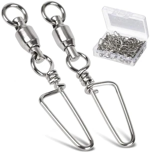 AMYSPORTS High Strength Stainless Steel Ball Bearing Fishing Snap Swivels for Saltwater and Freshwater AMYSPORTS High Strength Stainless Steel Ball Bearing Fishing Snap Swivels for Saltwater and Freshwater