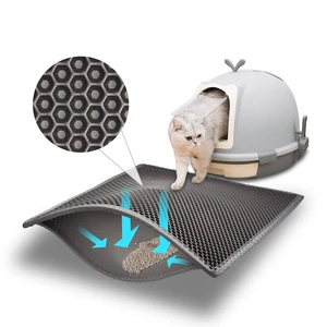 Pieviev Cat Litter Mat Double-Layer Waterproof Litter Trap 24" x 15" Gray Pieviev Cat Litter Mat Double-Layer Waterproof Litter Trap 24" x 15" Gray