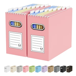 Oterri Portable Collapsible Cardboard File Box with Handle for Letter-Size Oterri Portable Collapsible Cardboard File Box with Handle for Letter-Size