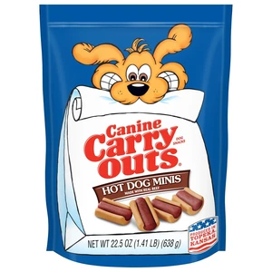 Hot Dog Minis Dog Treats by Canine Carry Outs, 22.5oz Bag Hot Dog Minis Dog Treats by Canine Carry Outs, 22.5oz Bag