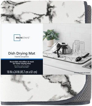 Mainstays Microfiber Dish Drying Mat, 18in x 24in, Marble Mainstays Microfiber Dish Drying Mat, 18in x 24in, Marble