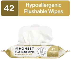 The Honest Company Flushable Wipes for Adults 42 Count Fragrance Free Hypoallergenic Gilded Wings The Honest Company Flushable Wipes for Adults 42 Count Fragrance Free Hypoallergenic Gilded Wings