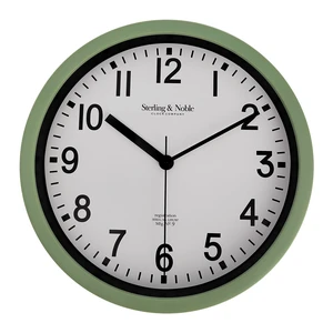 Mainstays Basic Indoor 8.78" Sage Analog Round Modern Wall Clock Mainstays Basic Indoor 8.78" Sage Analog Round Modern Wall Clock