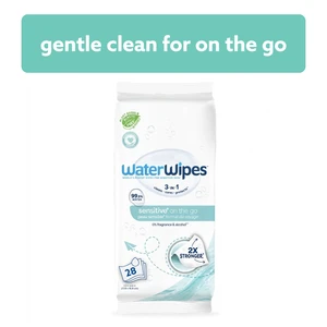 WaterWipes Sensitive On The Go Wipes, 99.9% Water, Unscented & Hypoallergenic, 28 Wipes WaterWipes Sensitive On The Go Wipes, 99.9% Water, Unscented & Hypoallergenic, 28 Wipes