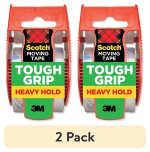 Scotch Tough Grip Moving Packaging Tape, 1.88in x 925in, Clear, 2 Pack Scotch Tough Grip Moving Packaging Tape, 1.88in x 925in, Clear, 2 Pack