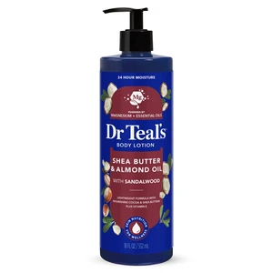 Dr Teal's Shea Butter & Almond Oil Hydrating Body Lotion with Sandalwood, 24 Hour Moisture, 18 fl oz Dr Teal's Shea Butter & Almond Oil Hydrating Body Lotion with Sandalwood, 24 Hour Moisture, 18 fl oz
