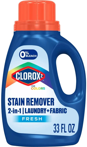 Clorox 2 For Colors Stain Remover, 2-in-1 Laundry & Fabric, Bleach Free, Fresh Scent, 33 Fl Oz Clorox 2 For Colors Stain Remover, 2-in-1 Laundry & Fabric, Bleach Free, Fresh Scent, 33 Fl Oz