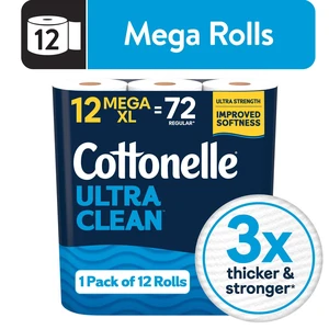 Cottonelle Ultra Clean Toilet Paper 12 Mega XL Rolls Cottonelle Ultra Clean Toilet Paper 12 Mega XL Rolls